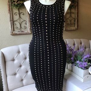 Studded sexy Black Dress Sz Small LBD